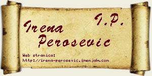 Irena Perošević vizit kartica